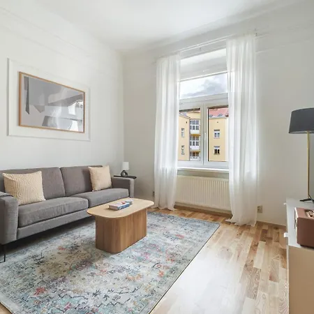 شقة Blueground Vinohrady View Nr Park Namesti Miru Prg-112